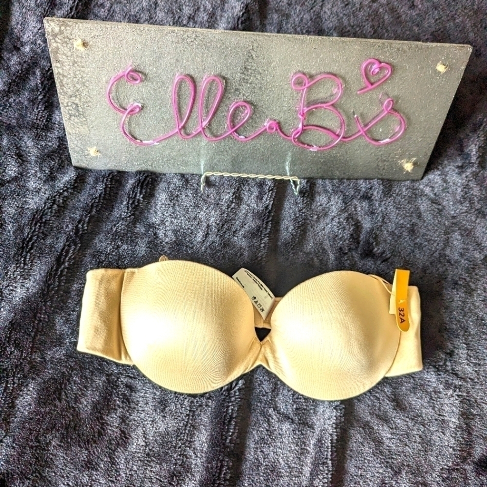 NWT Maidenform Nude Strapless Push Up Bra 32A